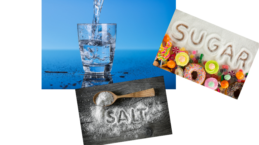 水と砂糖と塩